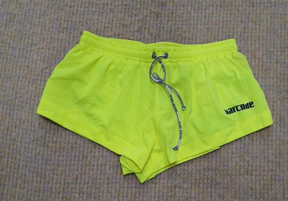 Barcode Berlin mens small neon green shorts fetish